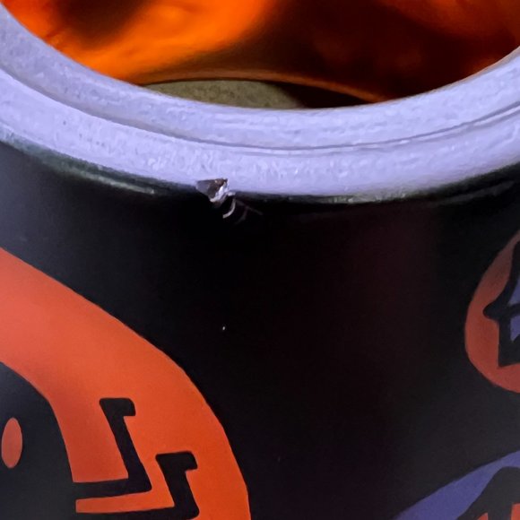 SUN VALLEY Halloween Candle Shade Spider, Orange, Purple. Yankee - Picture 8 of 9